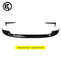 Accessoires automobiles LS pour Defender 90/110/130 L663 Modèles 2020-2025 – Kit carrosserie diffuseur avant en forme de lèvre, noir, facile à installer