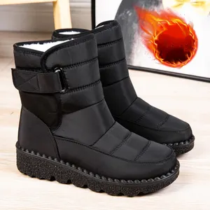 Factory Custom Winter Warm Waterproof Casual Shoes Boots Women Fur Snow Boots For Ladies