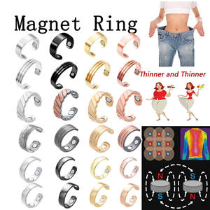 Cincin dekorasi magnetik mode, cincin pria Anti dengkur, cincin Kesehatan titik akupunktur, stimulasi magnetik pembakar lemak alami, cincin mode dekorasi magnetik - Product Image 2