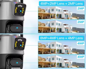 Caméra ICSEE 4K 8MP extérieure sans fil à double objectif PTZ étanche avec lumière d'avertissement Camara De Seguridad <span class=keywords><strong>Wifi</strong></span> - Product Image 3