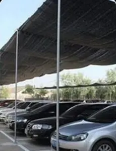 Beige Black Multi Color Edge Punching Shadow Net For Car Parking