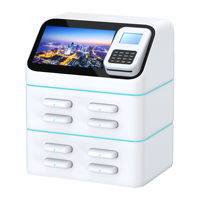 Kiosco de Pago POS para Restaurante con Estación de Alquiler de Baterías Portátiles de Autoservicio, 4G+WiFi, Sistema Operativo Android, Uso en Interiores