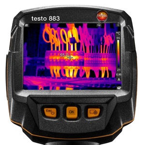 Caméra thermique infrarouge Testo 883, affichage 55,0°C, appareil de mesure de température industrielle - Product Image 1