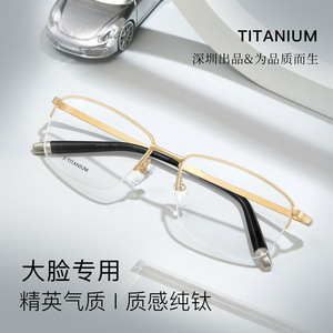 Lunettes de vue demi-cerclées rectangulaires pour hommes Z-Titanium ZT19875, verres en acrylique durables, style professionnel - Product Image 3