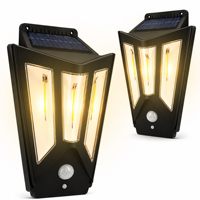 Applique murale solaire LED extérieure OEM pour porche, patio, clôture, avec détection de mouvement et capteur de lumière du jour à 20 degrés