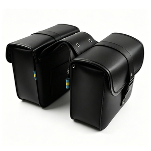 Sacs de selle universels imperméables pour <span class=keywords><strong>moto</strong></span>, sacs latéraux durables en cuir PU, sacs à outils, sacs de bagages, sacs de selle pour cruiser - Product Image 1
