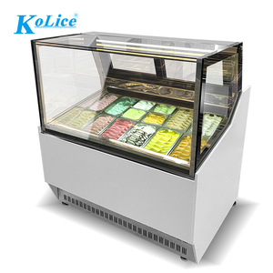 Professional ice cream freezer showcase gelato cabinet cake chiller display showcase