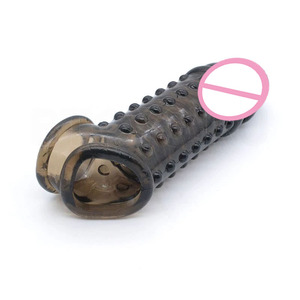 Wholesale Delayed Ejaculation Training <strong>Penis</strong> Enlargement TPE <strong>18cm</strong> Male Dildo Sleeve Condom for Men Extenders Larger - Product Image 4