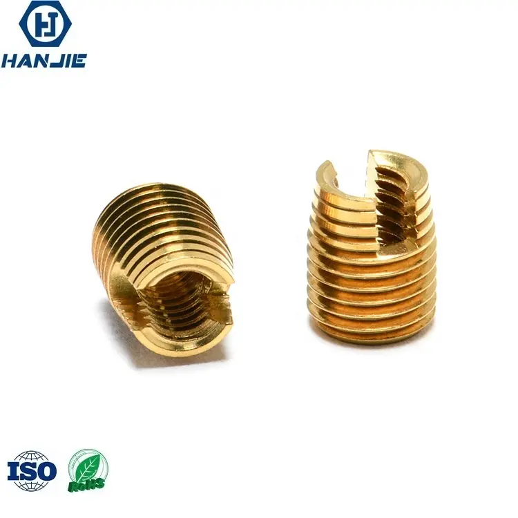 Tipo 302 Dado In Ottone Filo di Protezione per Legno M2 M3 M4 M5 M6 Autofilettanti Inserto Filettato