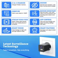 Kamera Pengisi Daya USB HD 1080P dengan Deteksi Gerakan dan Penglihatan Malam, Kamera Keamanan Mini Pintar (Mendukung WIFI)