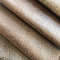 Tissu en similicuir PU gaufré imprimé, bronzé, tricoté, imperméable, enduit PU, 100 % polyester, fausse fourrure, suède uni pour ameublement