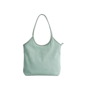 Custom Logo Women Large Capacity Corduroy <b>Tote</b> Handbag Soft Durable PU Handles <b>Zipper</b> Shopping <b>Bag</b> for Daily Work School - Product Image 5