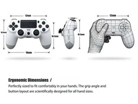 Manette sans fil compatible avec PS4, manette BLE, double vibration, gyroscope 6 axes, panneau tactile, joystick de jeu pour PS4 Slim Pro
