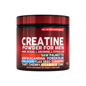 Creatina en polvo todo en uno HMB Bcaas L arginina L citrulina Saw Palmetto Ashwagandha forskolina colágeno semilla de lino - Product Image 1
