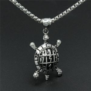 Colliers en acier inoxydable 316L avec pendentifs animaux 3D mignons en forme de tortue pour femmes et hommes, vente directe d'usine - Product Image 3