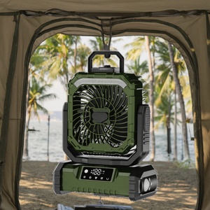 Ventilateur brumisateur portable USB 5 vitesses avec lumière LED et batterie externe 20000 mAh, en plastique, pour usage extérieur - Product Image 1