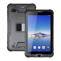 Tablette industrielle robuste étanche IP67 Android 8 pouces 4G + 64G 4G LTE double GPS NFC lecteur RFID thermomètre d'empreintes digitales boussole WiFi