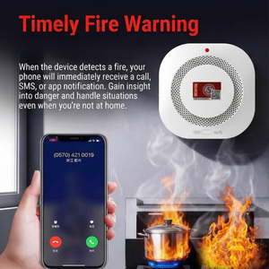 Détecteur de fumée intelligent Wi-Fi Tuya pour la sécurité domestique, alarme de fumée sans fil avec détection haute sensibilité à 360 degrés - Product Image 4