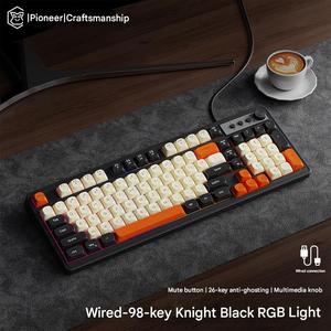 Teclado de membrana silencioso G98 RGB Girls Wireless Office Computer Notebook Juego de teclado y <span class=keywords><strong>mouse</strong></span> de sensación mecánica - Product Image 6
