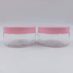 Eco Friendly Cosmetic 100ml 200ml 250ml 300ml 4oz 6oz 8oz 10oz Cream Container Pink Clear <b>Plastic</b> <b>Jar</b> Cosmetic With Screw Lids - Product Image 1