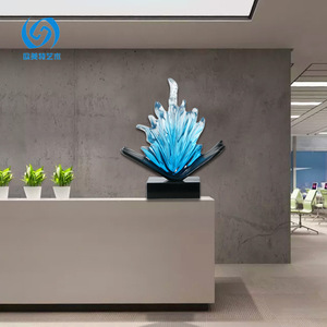 Escultura de Flores de Resina, Cristales de Hielo, Decoración Artística para el Hogar - Product Image 3