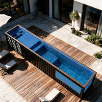 Piscine hors sol préfabriquée pour la maison, en conteneur maritime de 20 ou 40 pieds, installation facile, pour jardin extérieur familial