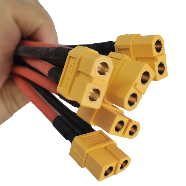 Xt90 Xt60 Xt30 Male and Female Conector With 10cm 15cm 20cm 10/12/14/16awg Silicone Wire Cable for Battery Pack