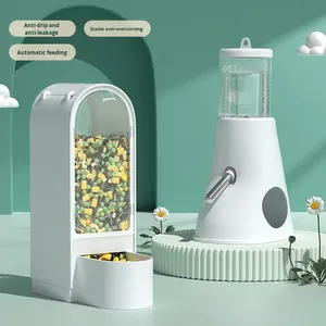 Ensemble de <span class=keywords><strong>gamelle</strong></span> et distributeur <span class=keywords><strong>d</strong></span>'<span class=keywords><strong>eau</strong></span> pour hamster avec grande capacité, mangeoire automatique <span class=keywords><strong>anti</strong></span>-renversement et design Ours Doré - Product Image 1