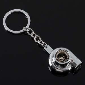 Manufacture Wholesale Custom Logo Design Creative Mini Turbo Turbocharger Keychain Spinning Turbine Key Chain Car <b>Keyring</b> - Product Image 3