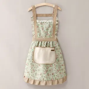 Caldo elegante modello di fiori moda floreale in cotone Chef cucina cucina grembiule bavaglino con tasche