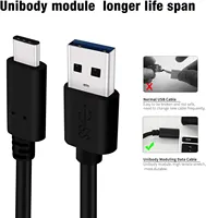 Kabel USB ke USB C, kabel Data kecepatan tinggi 3A untuk Samsung Galaxy S9, S8, Note 8, Google