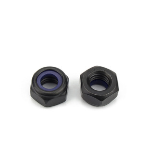 Écrou de blocage en acier inoxydable 304 noir, insert hexagonal en nylon, bouchon de vis autobloquant M3 M4 M5 M6 M8 M10 - Product Image 3