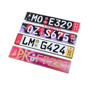 Wholesale Custom Number Plate Frame Car Carbon Motorcycle Chrome The Street License Plate Frame