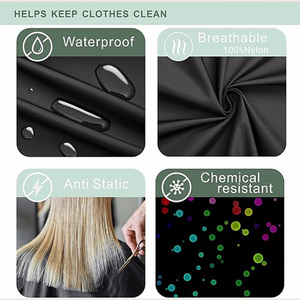 Robe de coiffure imperméable en polyester avec logo personnalisé pour salon de beauté et spa, avec poches, kimono pour client, robe de spa, blouse - Product Image 5