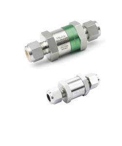 1/4 ''3/8'' OD NPT yüksek basınç 6000 psi Swagelok 1/4 ''OD NPT paslanmaz çelik inline aşırı akış valfi