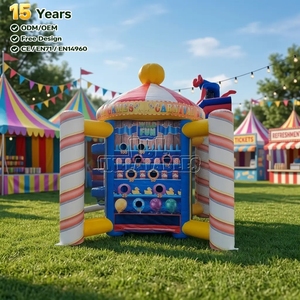 Commercial 4 in 1 Carnival Inflatable Interactive Game Station Tic Tac Toe Dart <strong>Throwing</strong> Carnival Booth for Party Rental - Product Image 4