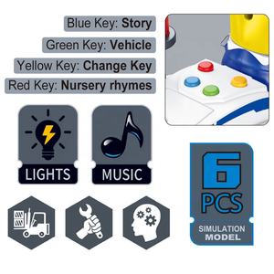 Moto jouet en plastique à friction pour garçons, avec 6 lumières et musique pour le jeu d'imitation – Offre spéciale - Product Image 2