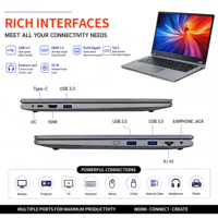 Laptop IPS Layar Sentuh 15.6" 360° Lipat Baru Windows 11 Home AMD Ryzen5 5500U 6 Core SSD 2-in-1 Bahasa Inggris EU