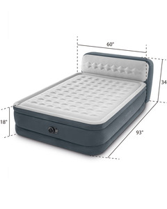 Cama <span class=keywords><strong>Inflable</strong></span> <span class=keywords><strong>INTEX</strong></span> 64448 Tamaño Queen 2.36mX1.52mX86cm <span class=keywords><strong>con</strong></span> Bomba Eléctrica Integrada - Product Image 1
