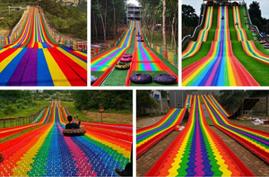 Toboggan Arc-en-ciel Populaire 2023 pour Extérieur – Glissade sur Gazon et Plastique pour Enfants – Équipement de Parc et Aire de Jeux - Product Image 2