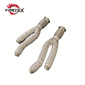 Vortex 304ขั้วหลอดยาวสแตนเลสสำหรับ lambสัญลักษณ์ Aventador LP750 LP700 SV svj 6.5L V12 2011-2022พร้อมเกราะป้องกันความร้อน - Product Image 1