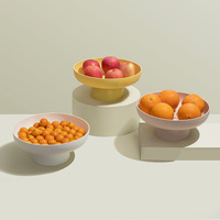 Moderne Luxe Pp Ronde Fruitschaal Voor Feestjes Bruiloften Decoratieve Fruitschaal Voor Tafelblad