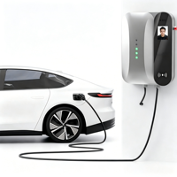 Nouvelle borne de recharge murale intelligente 7 kW pour véhicules électriques, déverrouillage double par reconnaissance faciale et RFID
