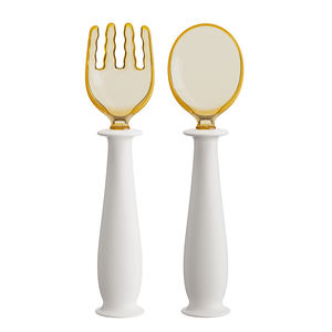 Ensemble cuillère et fourchette en silicone pour bébé ZIZA OEM/ODM personnalisable, fabriqué en Chine, <span class=keywords><strong>couverts</strong></span> pour enfants avec logo personnalisé - Product Image 1
