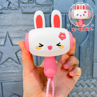 Porte-clés Marteau Sonore Anti-Stress Créatif Licorne Lapin Corgi Ours en PVC Forme 3D Mignonne et Amusante