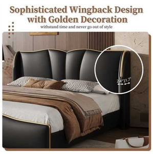 Cama King Size Ajustable Tapizada en Cuero de Lujo, Diseño Italiano Moderno, Estructura de Madera, Muebles de Dormitorio Elegantes de Alta Calidad - Product Image 4