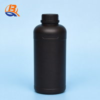 Bouteille distributrice à haute barrière, nervurée, pour liquides doseurs sensibles à la barrière, 500ml-1200ml, en PEHD + bouchon en PP, COEX, pour produits chimiques fluorés