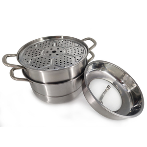 Ensemble de cuiseur vapeur pour <span class=keywords><strong>couscous</strong></span>, 28 cm, 30 cm, acier inoxydable, écologique, polissage miroir, couvercle visible, métal, capacité de 4 <span class=keywords><strong>L</strong></span>, gaz - Product Image 4