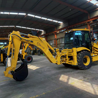 Wheel Backhoe Loader 4WD 8 Ton Berat Operasi 26m Kedalaman Penggalian Bersertifikasi CE ISO Dengan Bucket Multiguna untuk Pekerjaan Pemindahan Tanah Berat