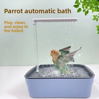 Bassin de bain spécial pour perroquet en plastique, à circulation d'eau automatique, grande taille, pour perruches, perruches de peinture, perruches peonies, et autres oiseaux de compagnie, en stock